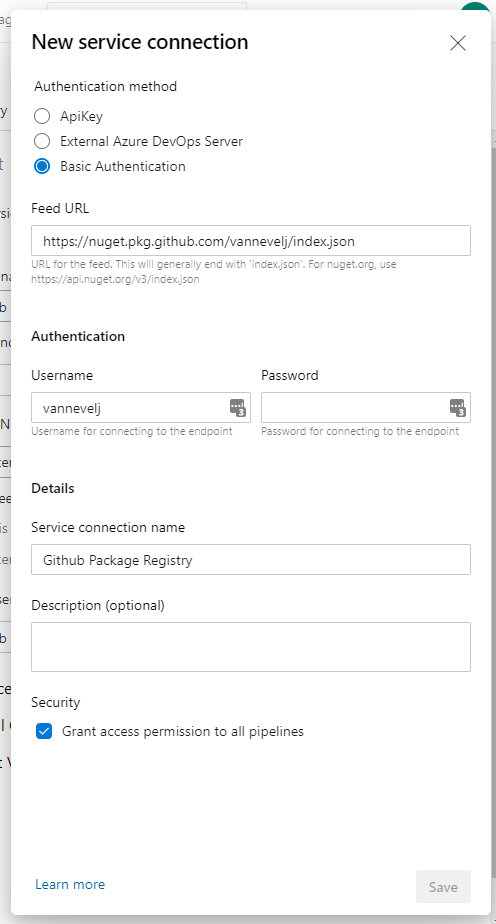 Github task definition
