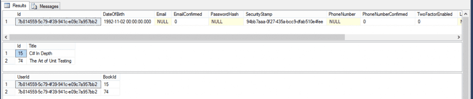 Resulting database